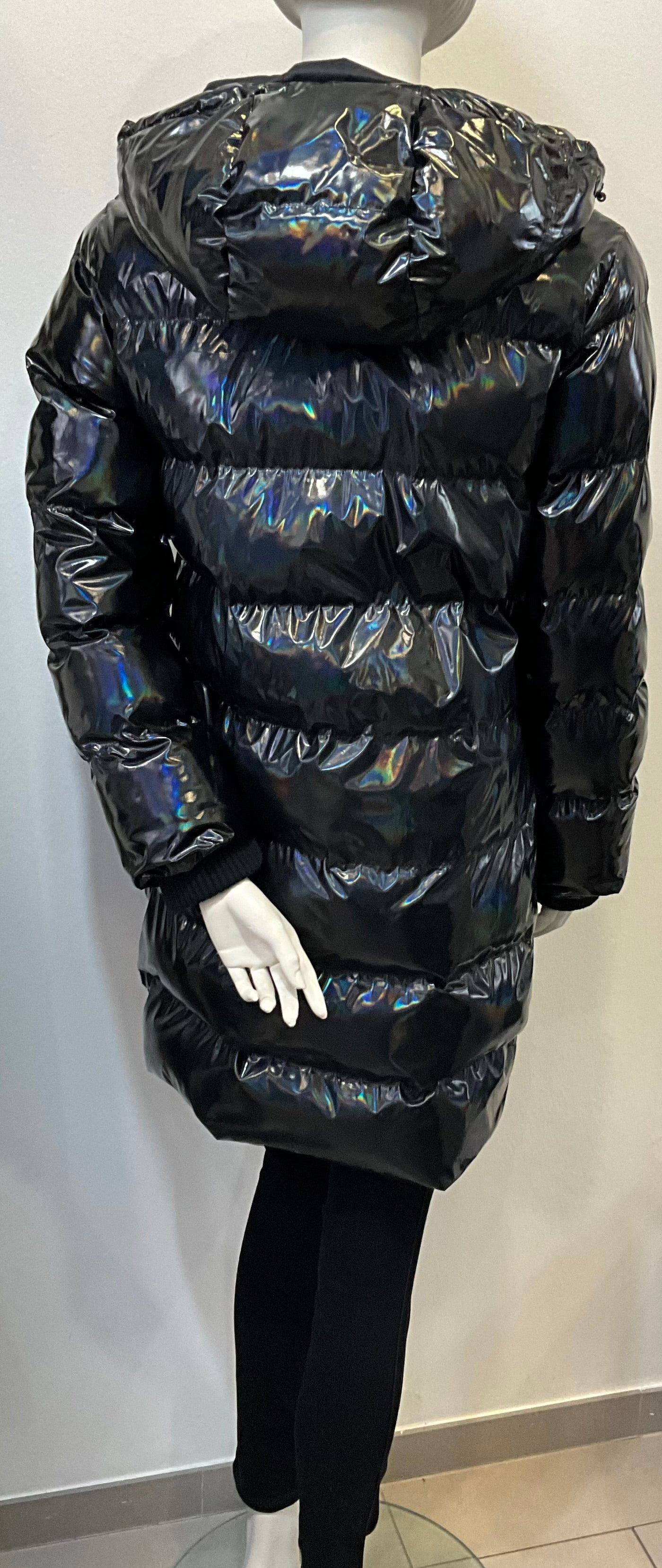 Love Moschino Steppmantel schwarz glänzend