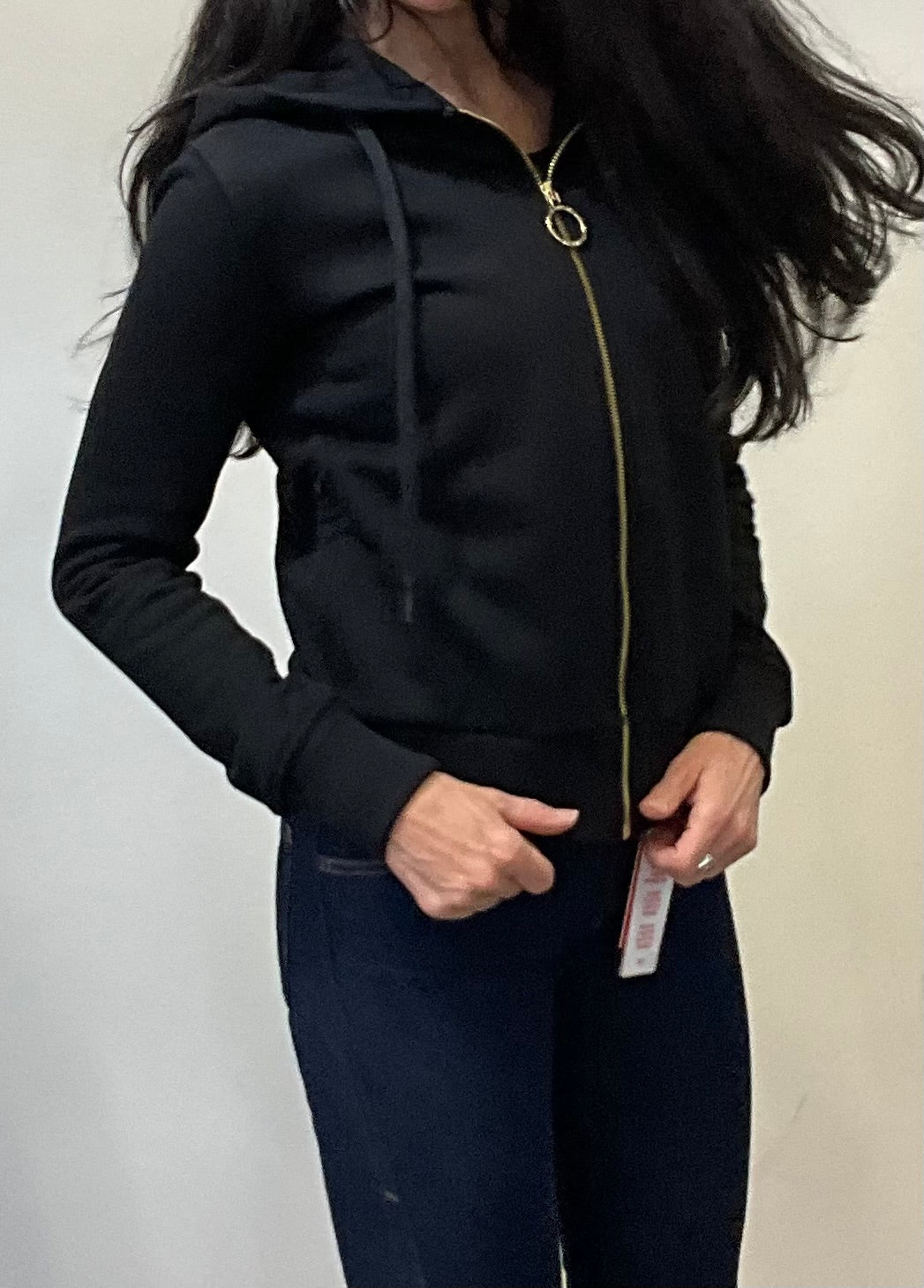 VERSACE JEANS COUTURE Sweatjacke mit Kapuze in black