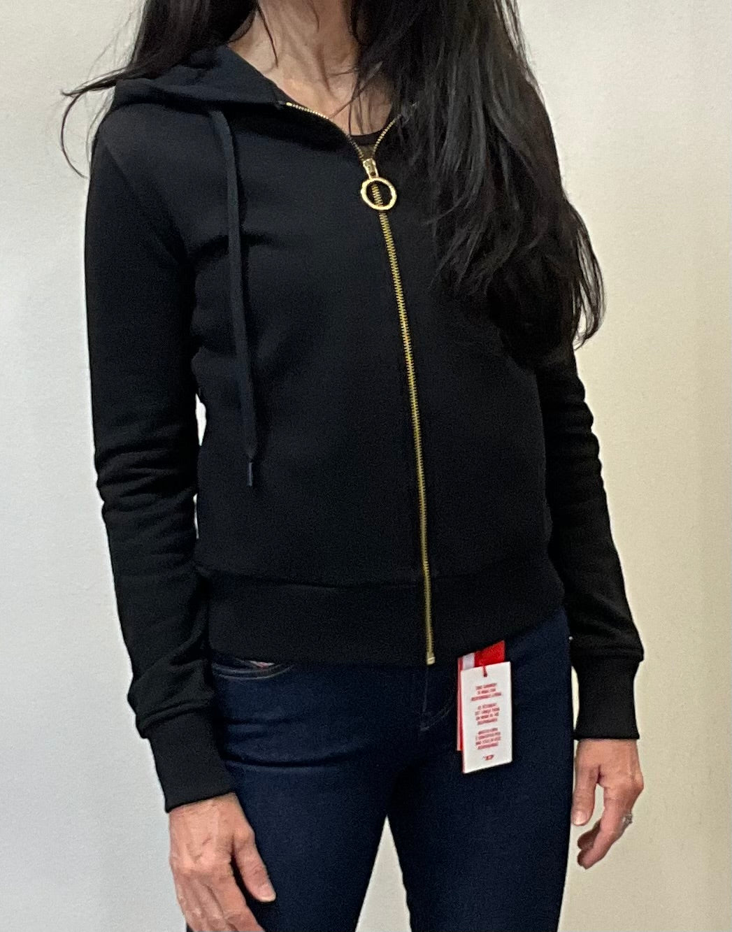 VERSACE JEANS COUTURE Sweatjacke mit Kapuze in black