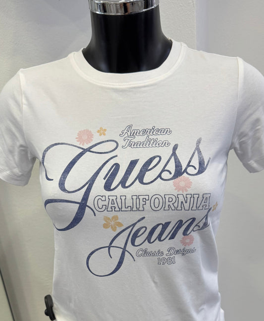 GUESS Jeans T-Shirt mit aufgedrucktem Logo