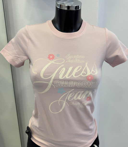 GUESS Jeans T-Shirt mit aufgedrucktem Logo