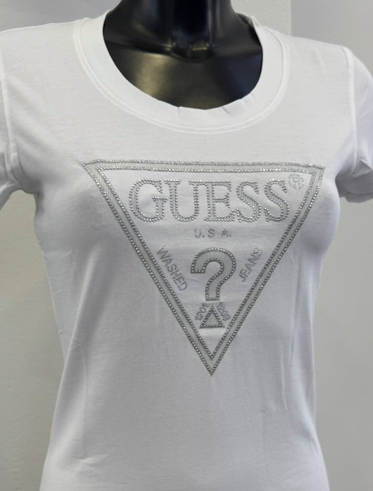GUESS Jeans Tshirt Logo-Dreieck-Print