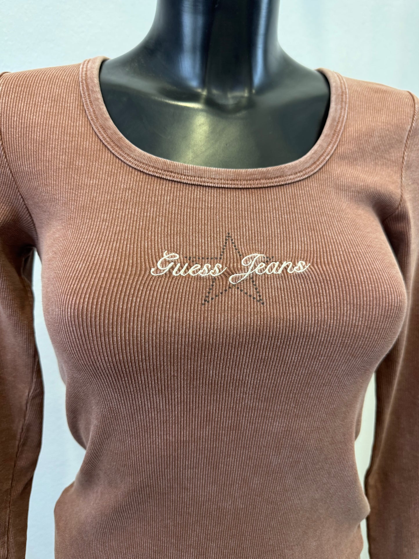 Guess langarm Shirt mit gesticktem Logo „Guess Jeans“
