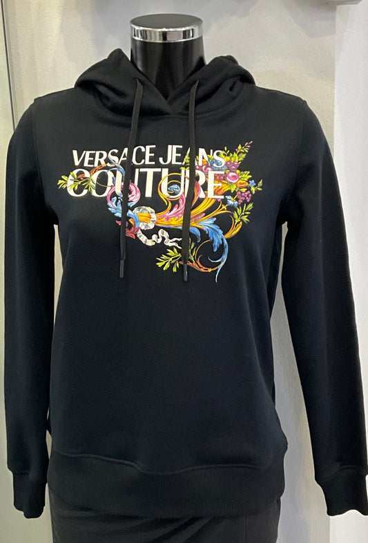 Versace Jeans COUTURE Sweatshirt schwarz mit Druck vorne