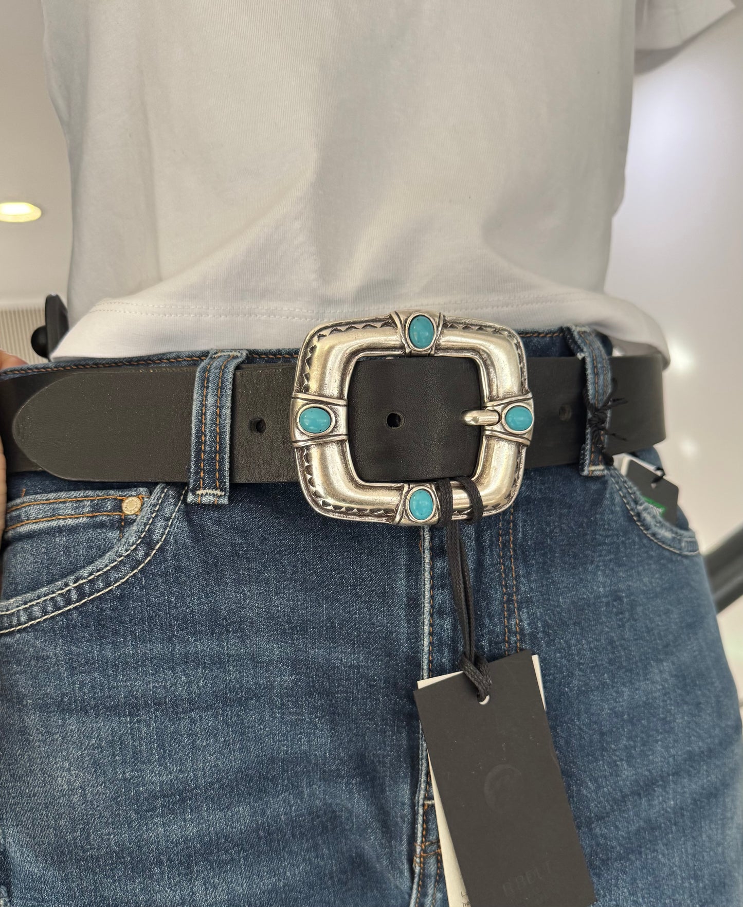 B.BELT Gürtel schwarz Ledergürtel