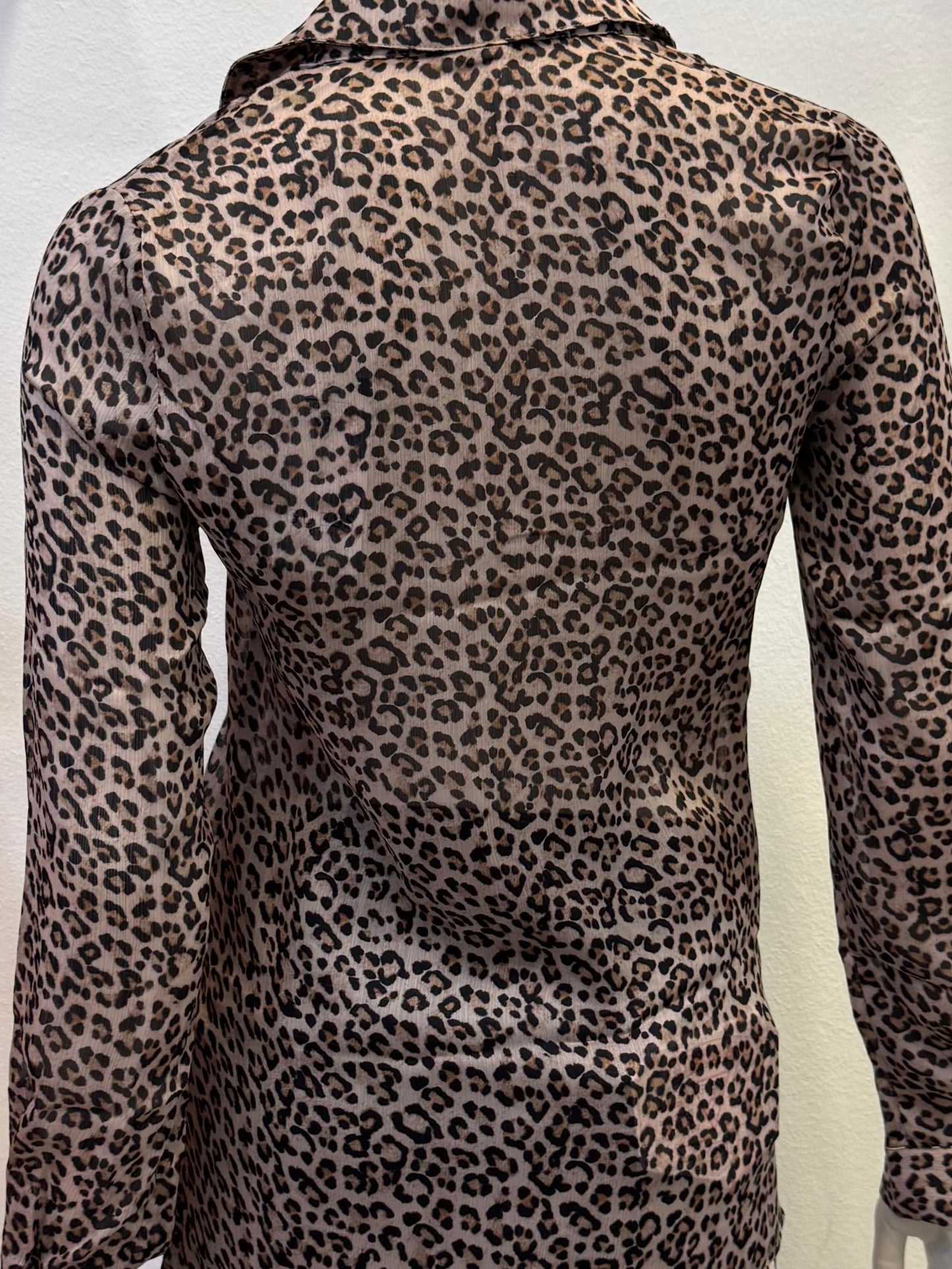 Guess Bluse Chiffonhemd Leoprint