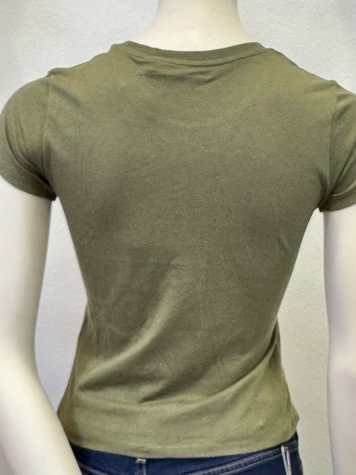 Guess T-Shirt olive mit Steinchen